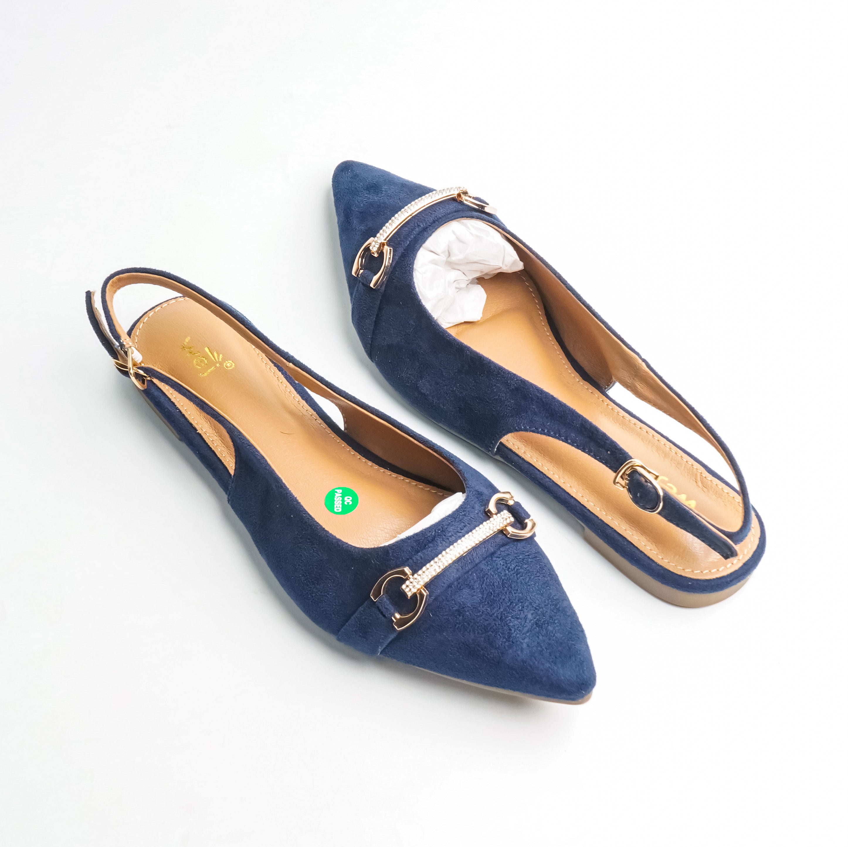 Elegant Slingback Navy