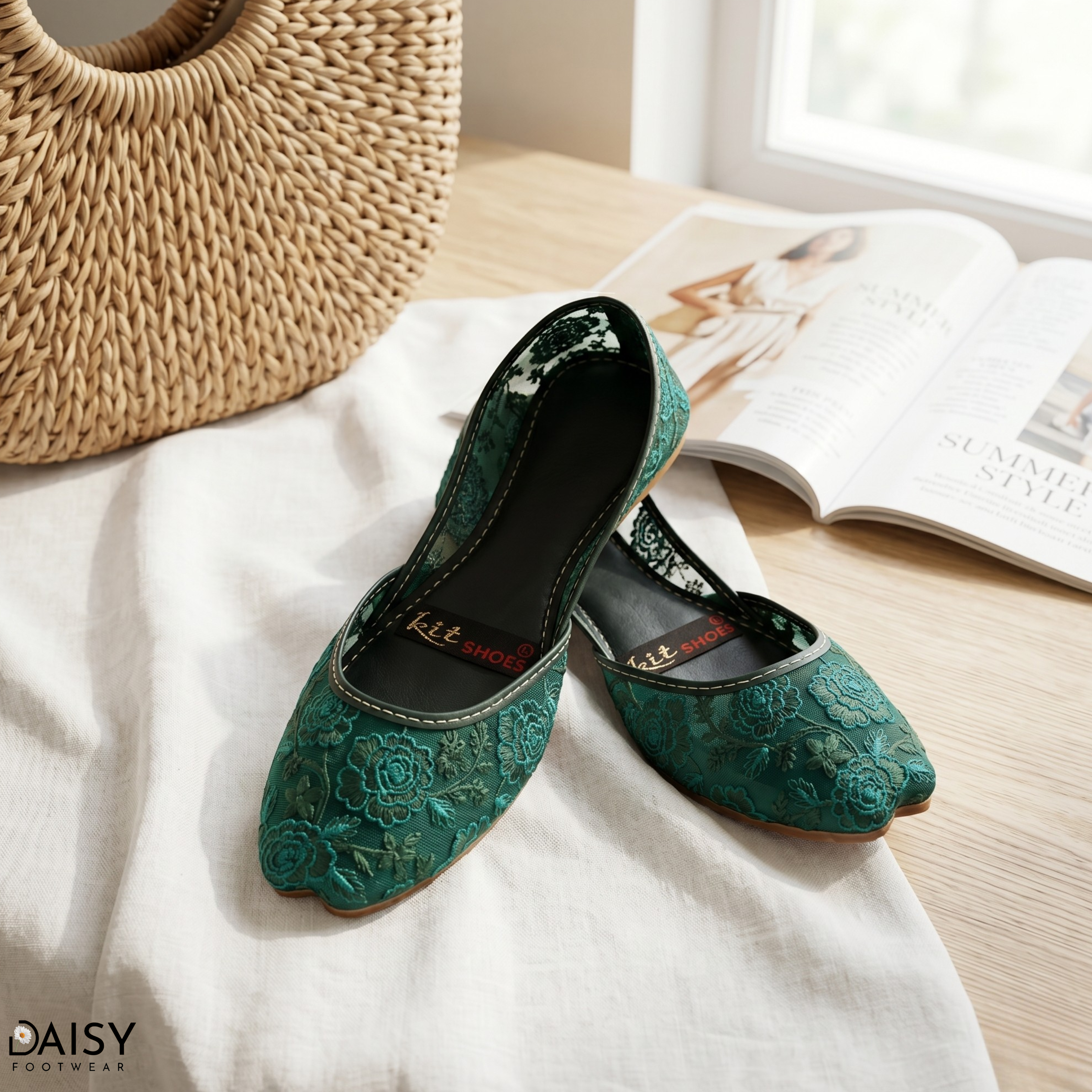 Floral Elegance Green